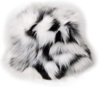 CHIREF Bucket Fuzzy Hat for Women Winter Furry Plush Multicolor 4