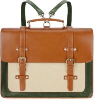 ECOSUSI Briefcase for Women Stylish Green Brown