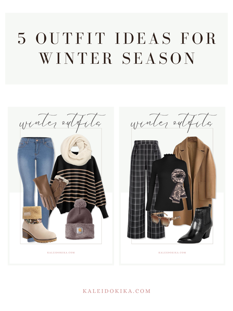 Blug Thumbnail for an article showcasing 5 outfit ideas for winter months