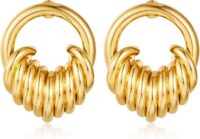Gold Geometric Drop Dangle Earrings Style 7