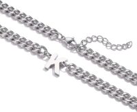Initial A-Z Cuban Link Chain Necklace
