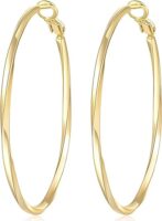 KFERAXSZ Gold Hoops Earrings 14K Gold Hoop