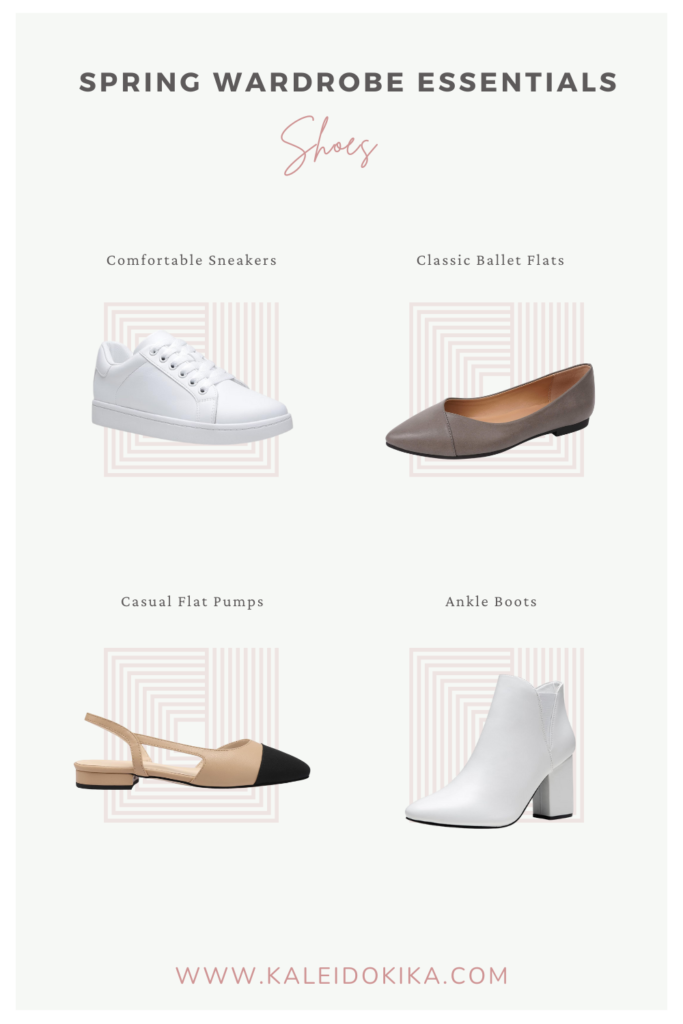 Image showing 4 shoes that are essential for a spring wardrobe for women