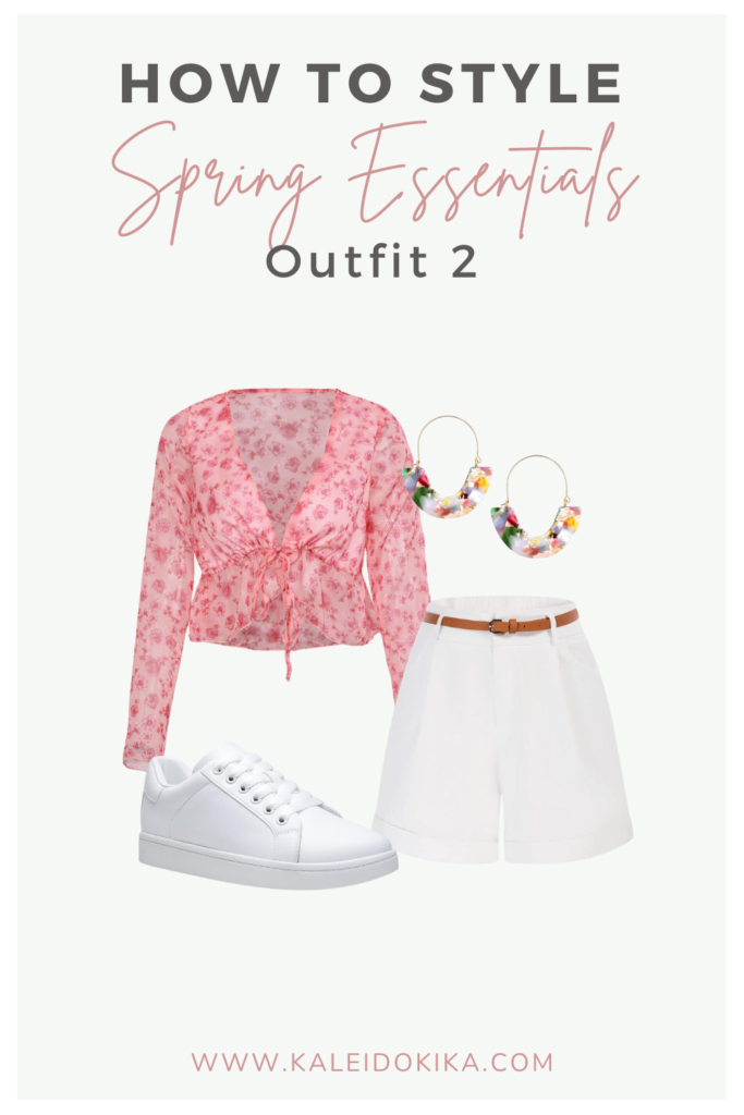 Image showing how to style spring wardrobe essentials into an outfit 