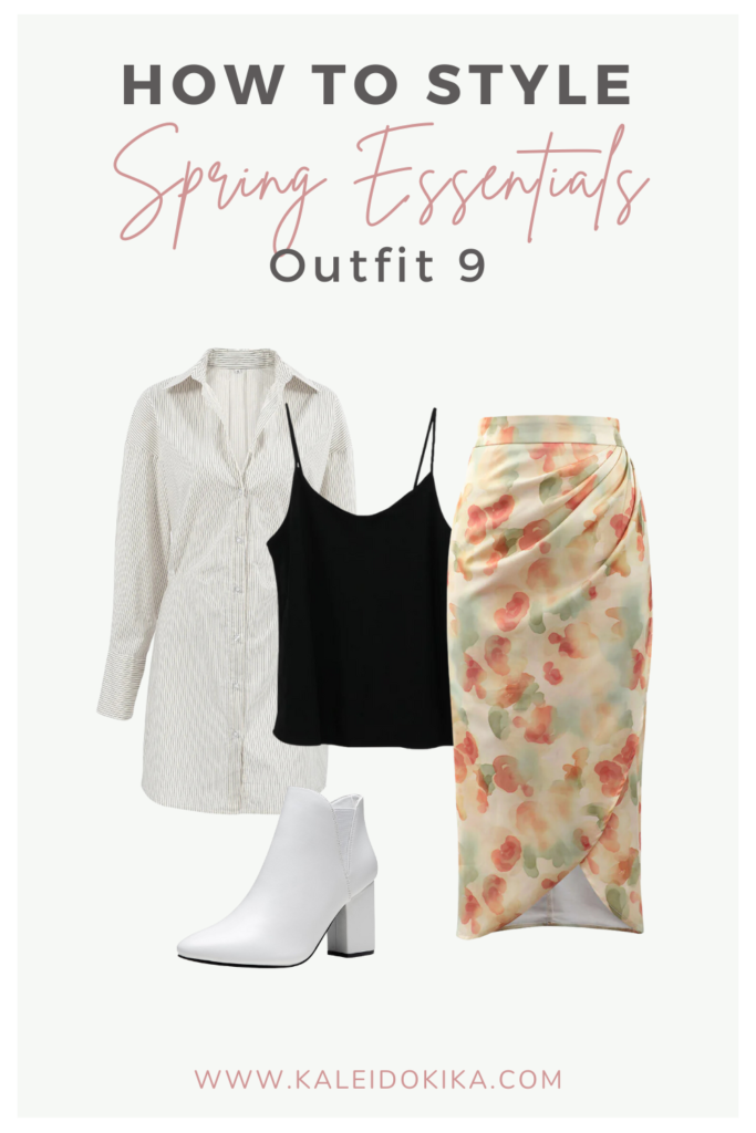 Image showing how to style spring wardrobe essentials into an outfit 