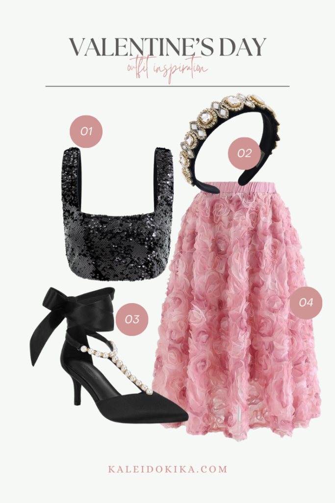 Valentine's Day Outfit Idea with a beautiful tulle skirt