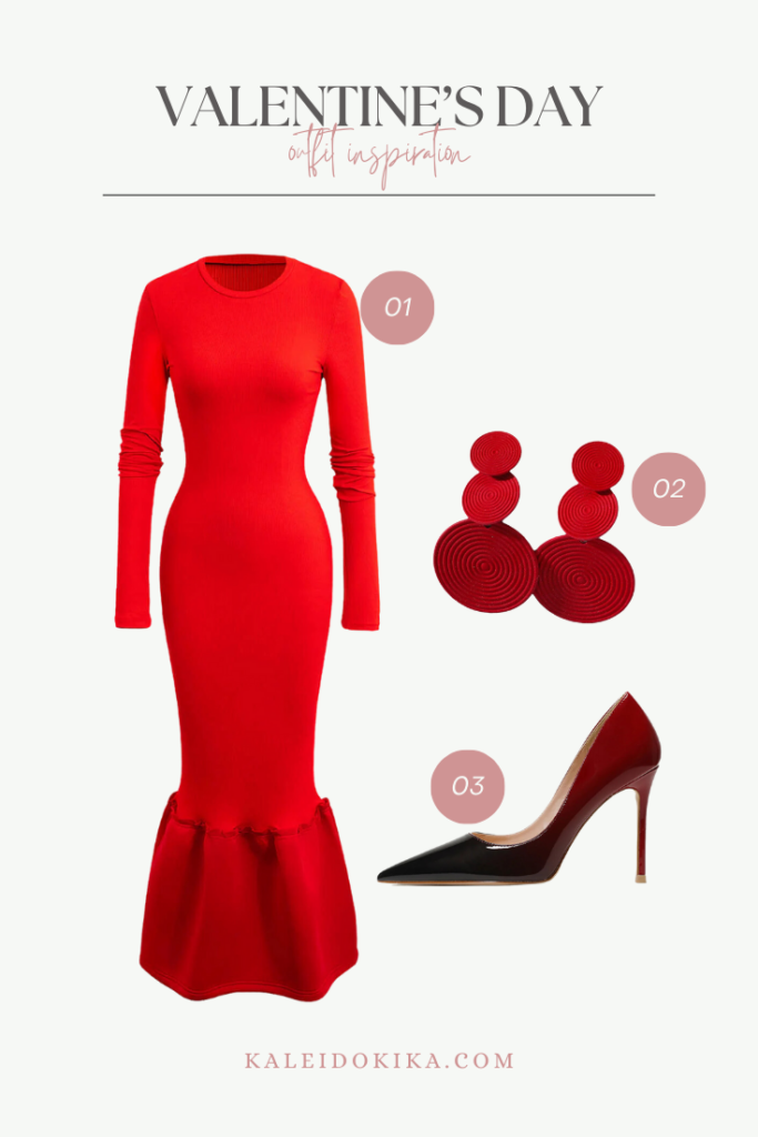 Valentine's Day Outfit Idea with a red gradient style
