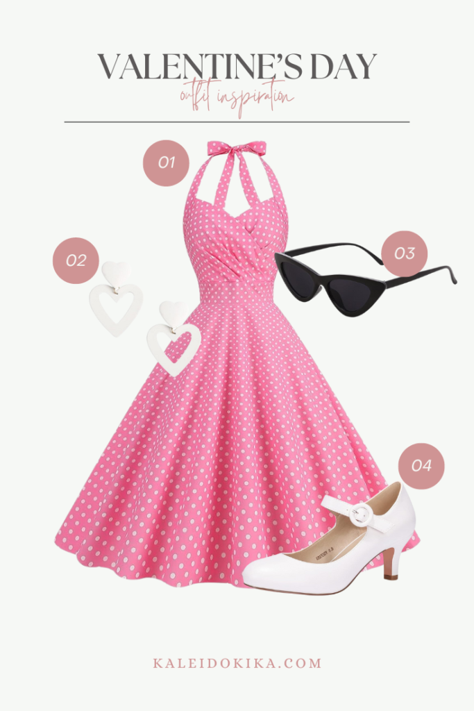 Valentine's Day Outfit Idea with a vintage dress