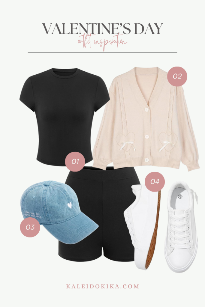 Valentine's Day Outfit Idea with an athleisure matching set