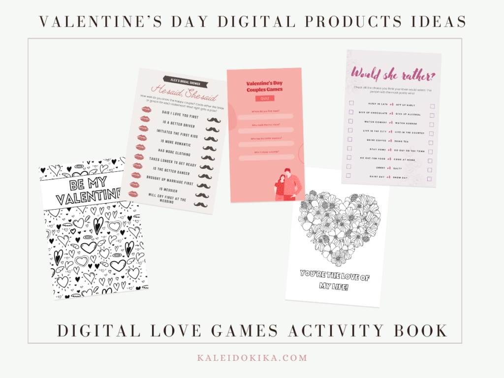 Digital Product idea of love games activities for couples 