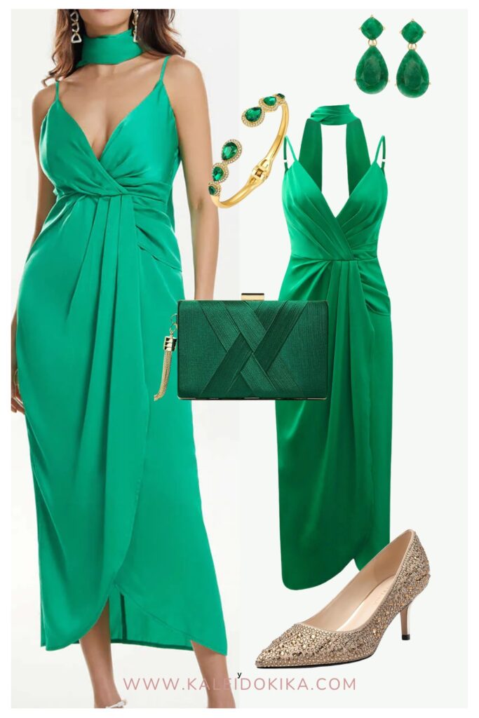 Image showing an idea for a green prom dress