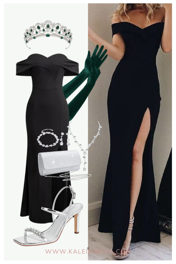 Image showing an idea for a black prom dress