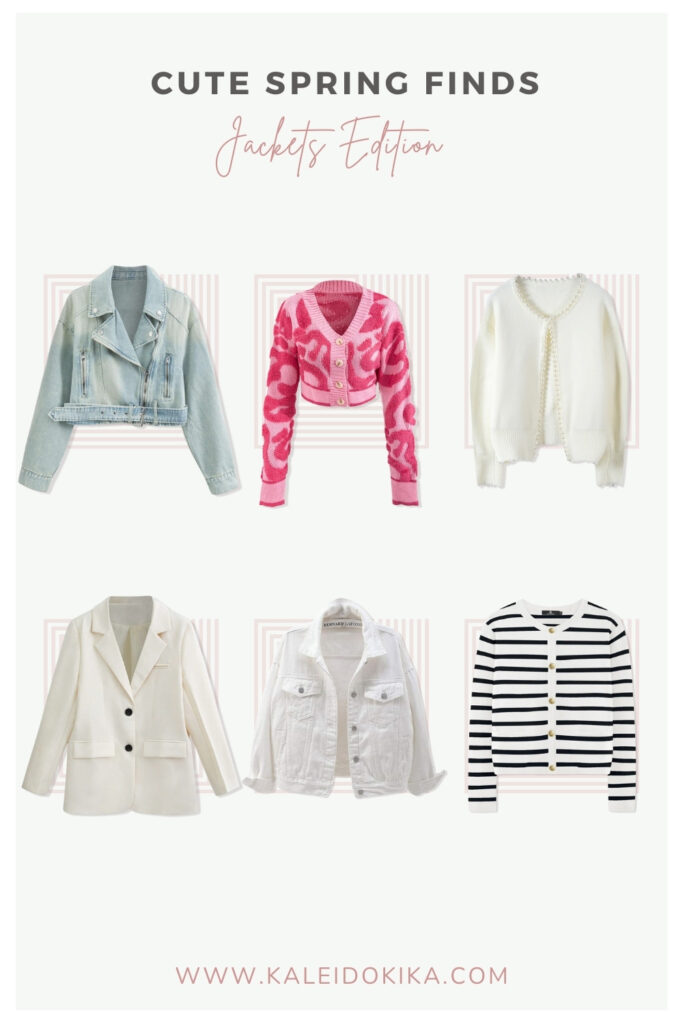 Image showing some jackets, cardigans and blazers that are perfect for spring
