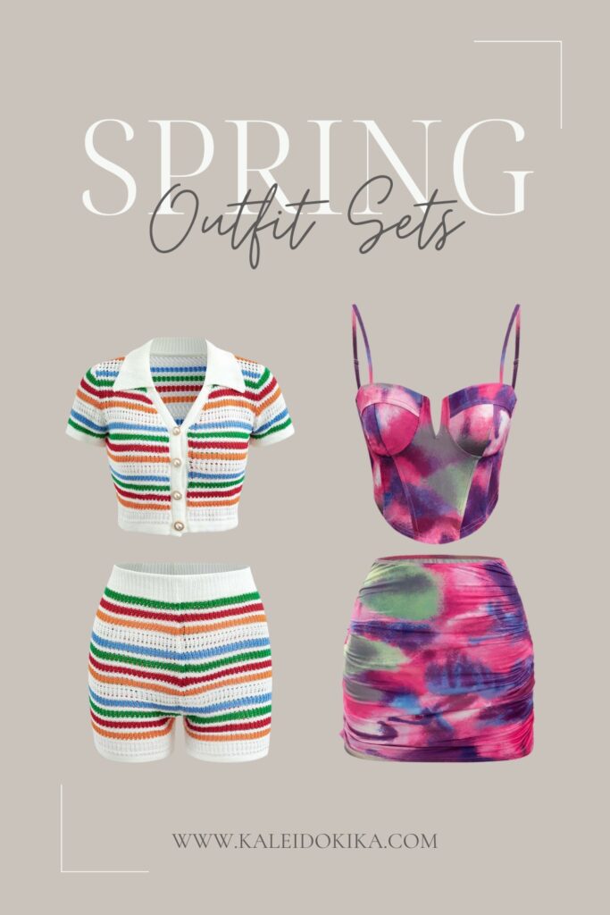 Image showing two matching sets outfits for spring