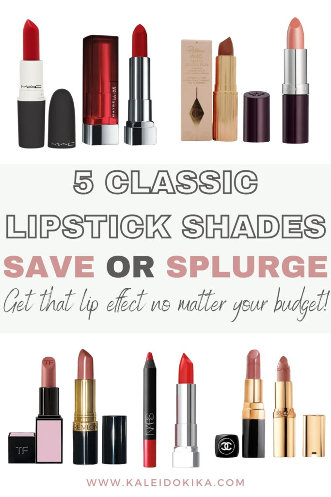 Image showing different lipsticks with expensive and less expensive options
