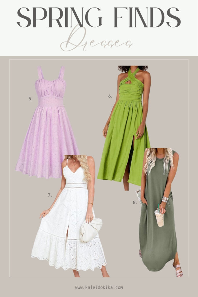 Image showing some cute spring dresss to shop on amazon