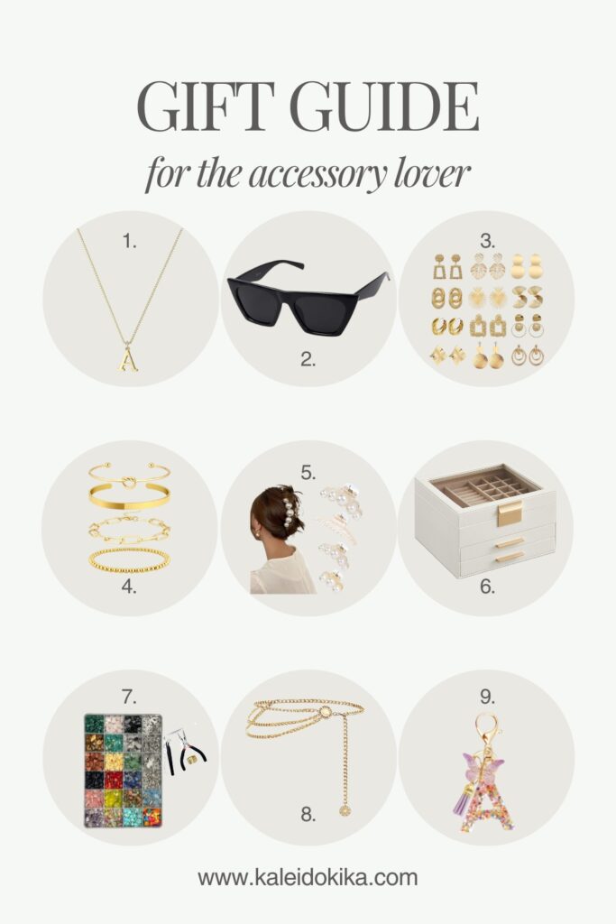 Gift guide for the accessory lover with multiple ideas