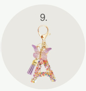 Gift guide for the accessory lover initial keychain