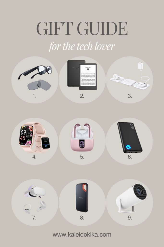 Image showing 9 products to gift to tech lovers