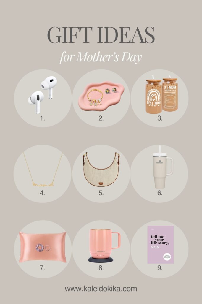 Image showing 9 gift ideas for Mother's Day on amazon