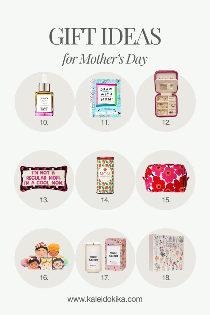Image showing 9 gift ideas for Mother's Day on amazon