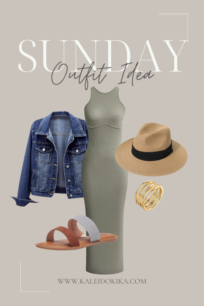 Image showing an outfit idea for the week spring edition