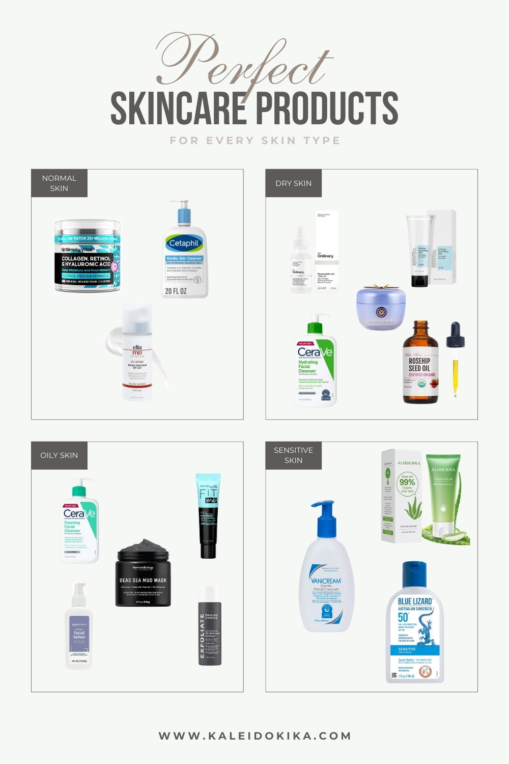 Image showing different products adequate for different skincare routines