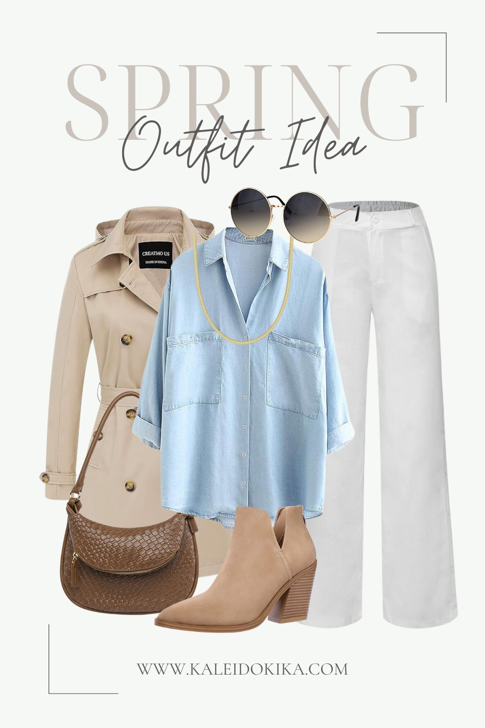 Image showing an outfit of the day idea for spring