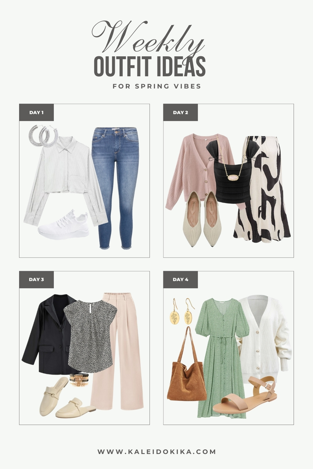 Image showing outfit ideas for the week spring edition