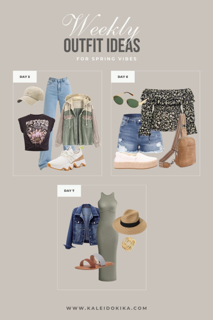 Image showing outfit ideas for the week spring edition