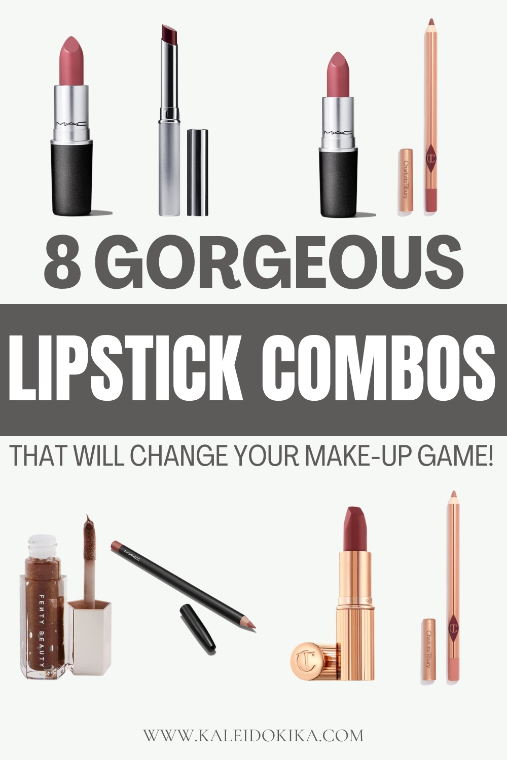 Image for a blog post talking about 8 gorgeous lipstick combos