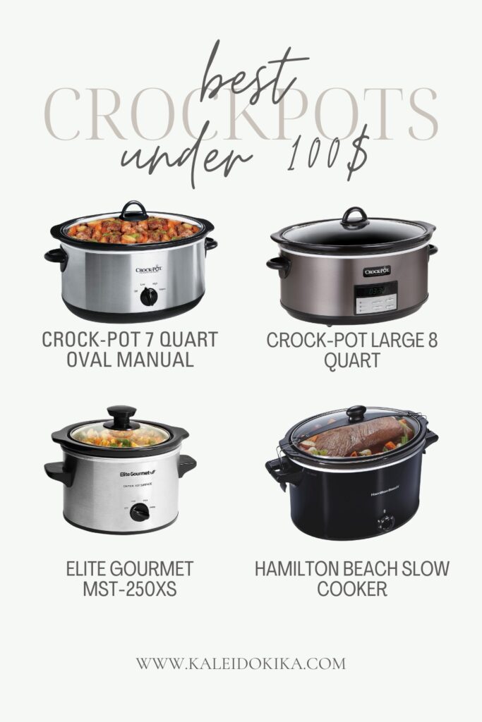Image showing 4 crockpots and slow cookers underneath 100$