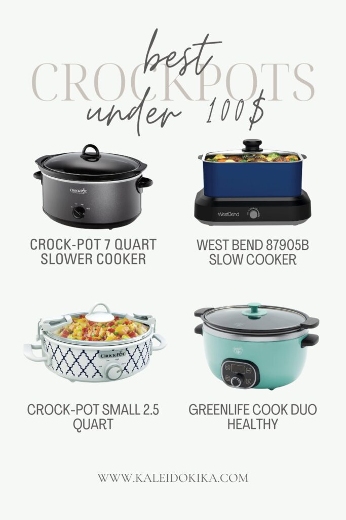 Image showing 4 crockpots and slow cookers underneath 100$