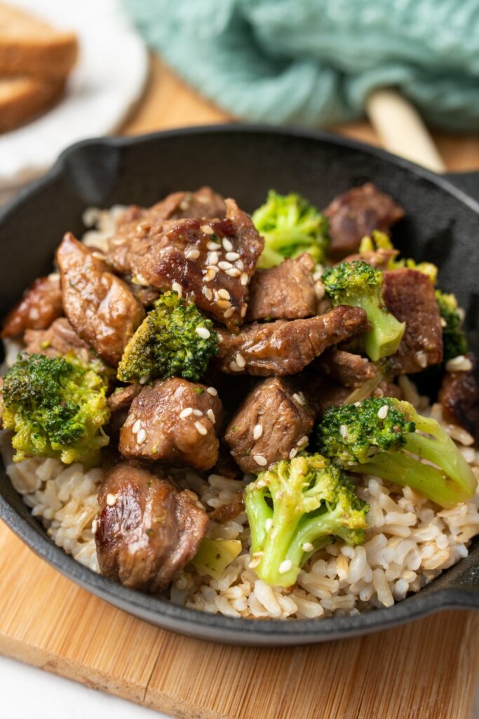 Image of beef and broccoli made in a crockpot perfect for summer