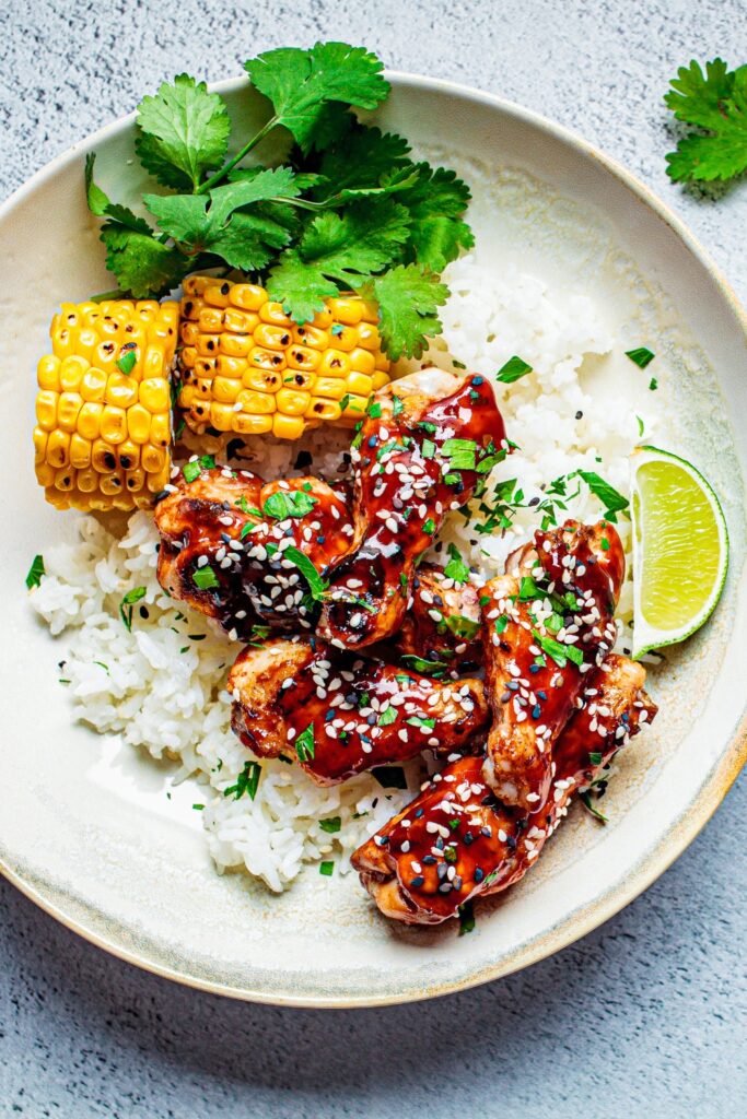 Image of a teriyaki chicken made in a crockpot perfect for summer