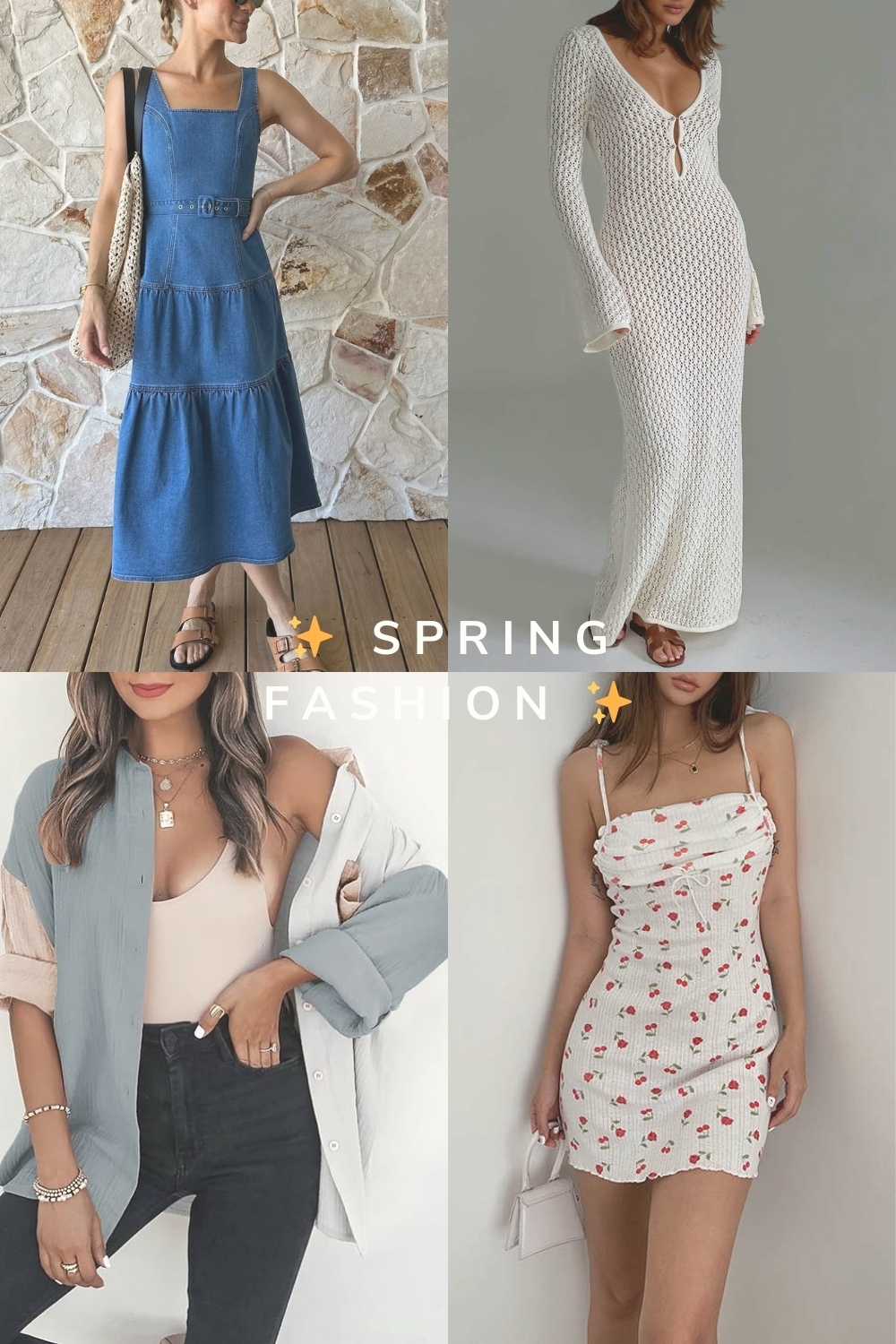 Image showing 4 spring outfit ideas for women