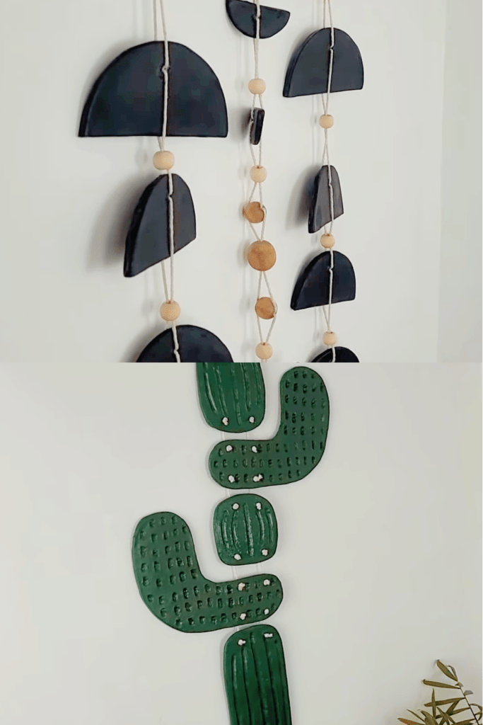 Image showing DIY clay wall hangers