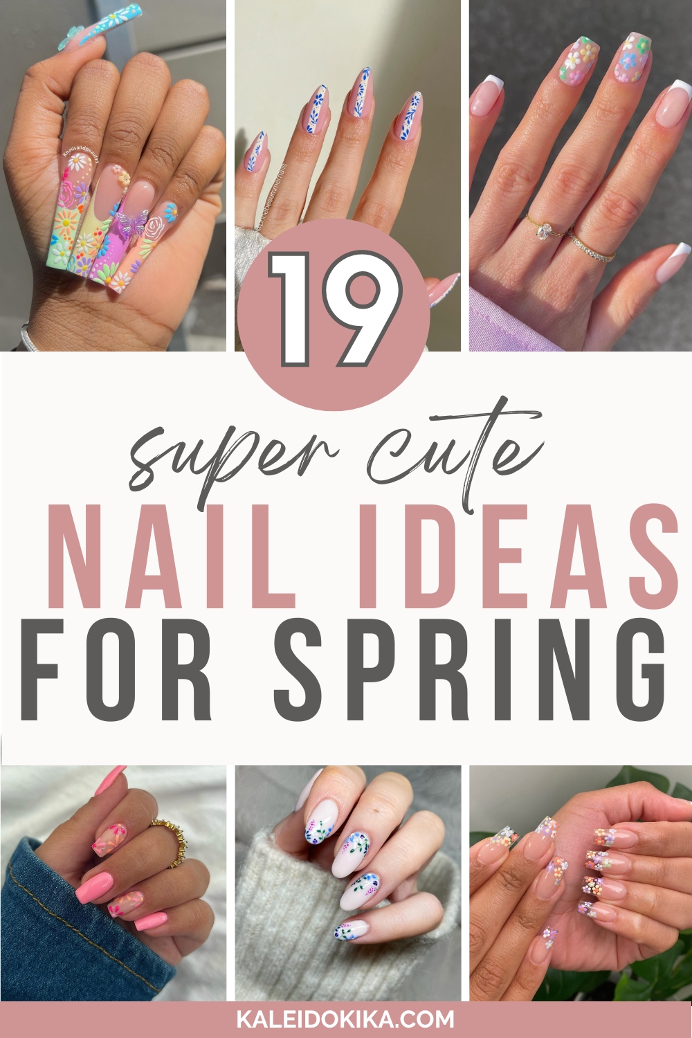 Image showing 19 cute nail ideas for spring