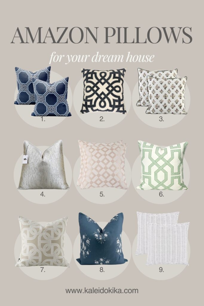 Image showing 9 amazon pillows for a dream house