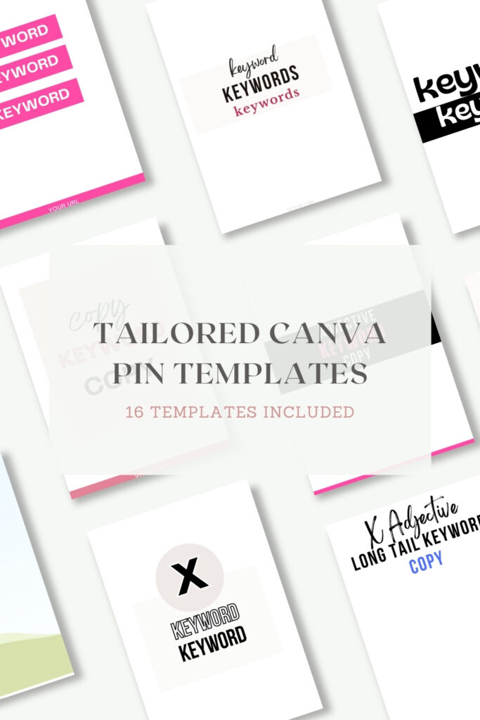 Image showing tailored canva pin templates