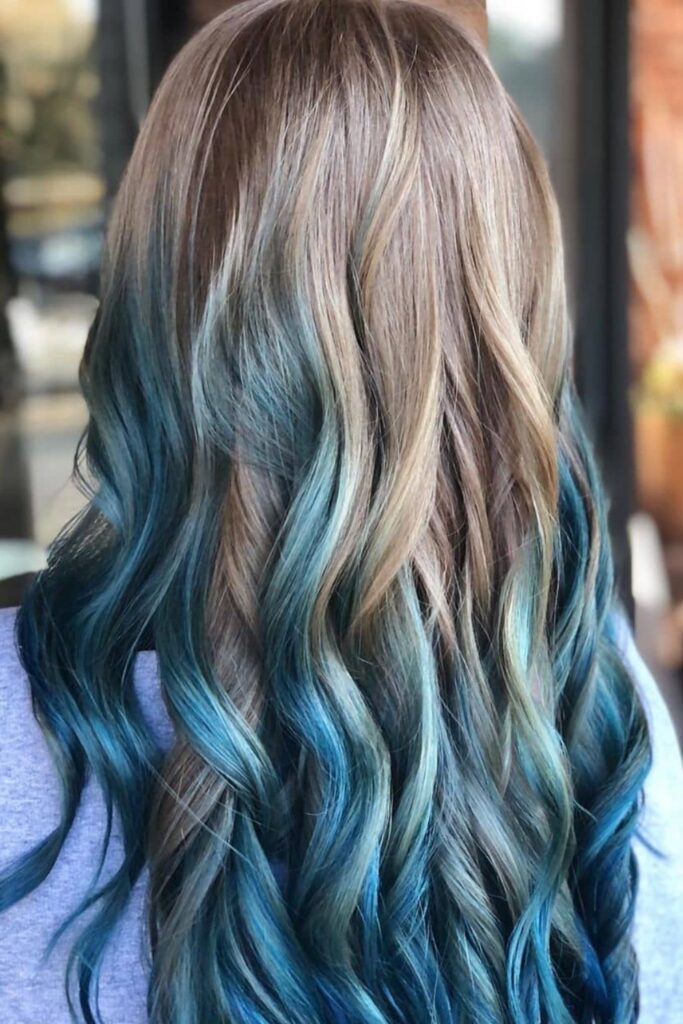 Image showing a summer hair trend color which is mermaid layers