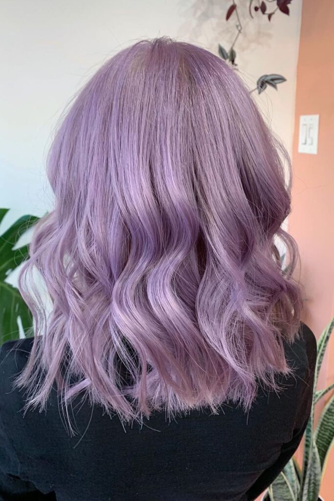 Image showing a summer hair trend color which is pale violet