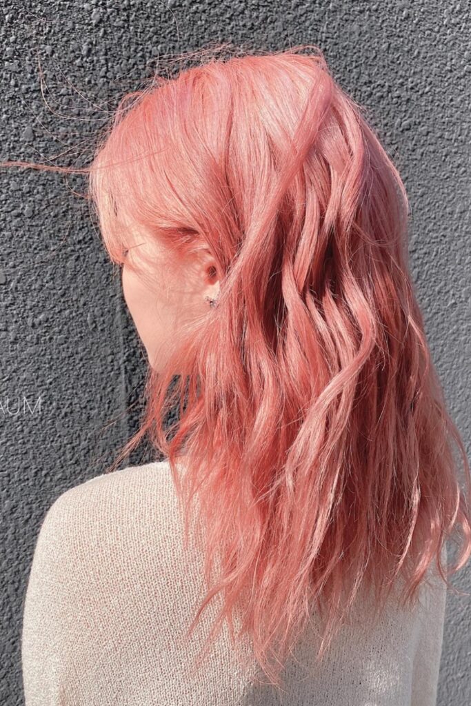 Image showing a summer hair trend color which is pastel pink