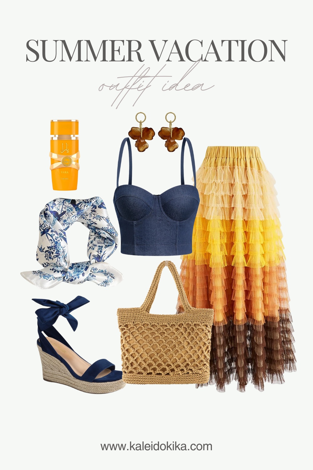 Image showing a cute summer vacation outfit idea